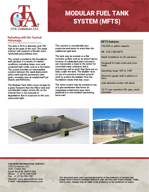 Modular Fuel Tank System